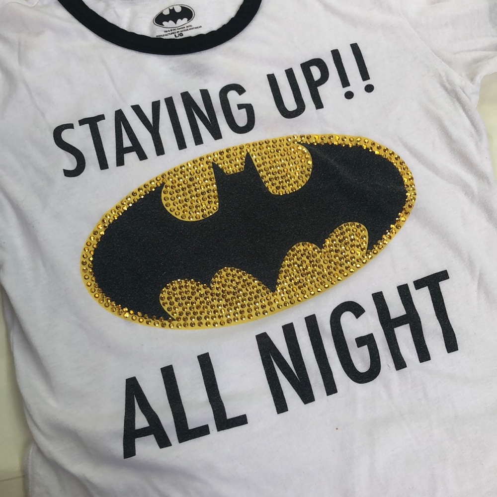 π¦ BATMAN DC Rhinestone Shirt π¦ - Picture 2 of 5